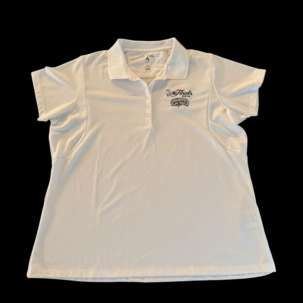 Antigua San Antonio Spurs 2014 NBA Finals Champions Women's  Golf Polo Shirt XL
